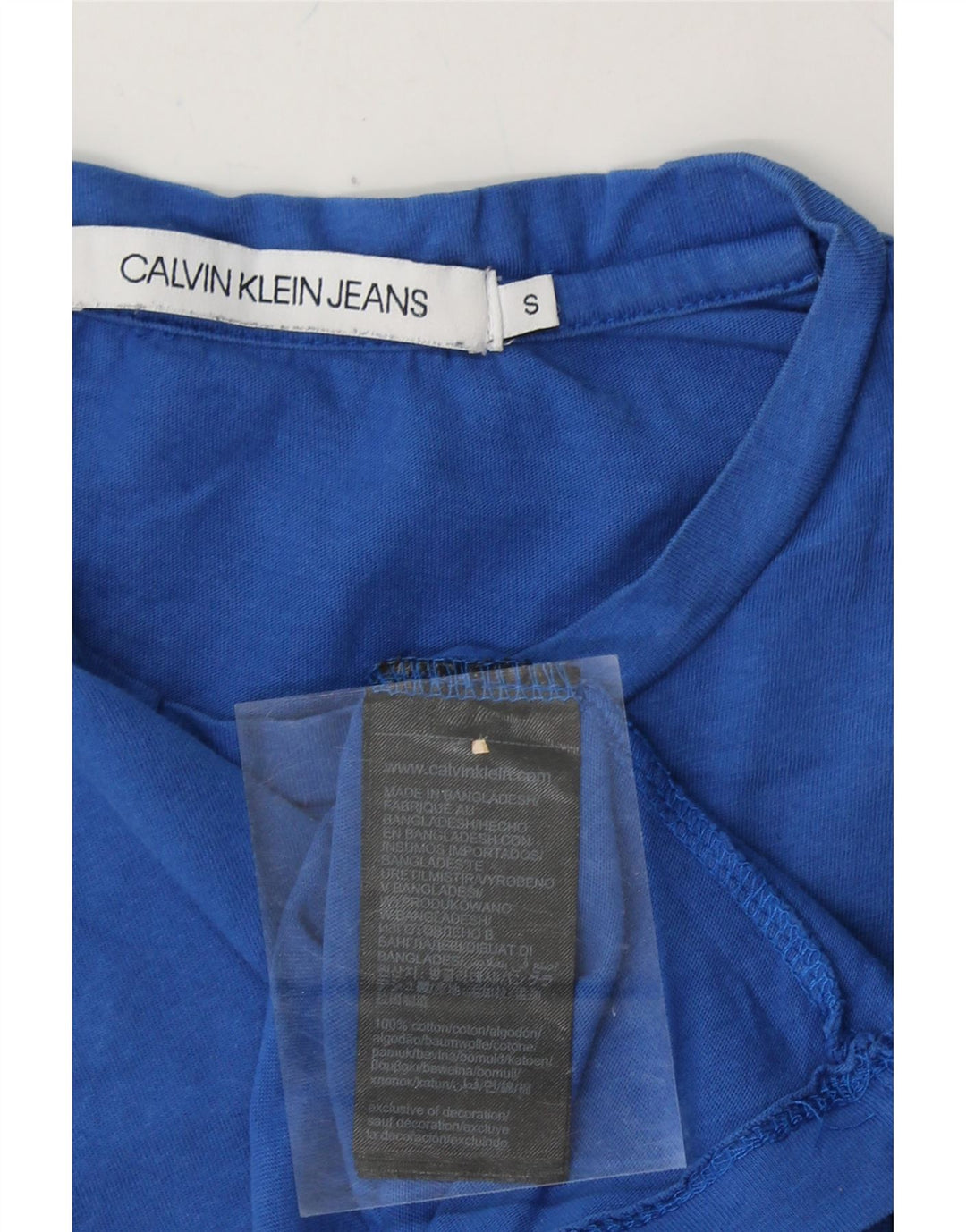 CALVIN KLEIN JEANS Mens T-Shirt Top Small Blue Cotton Vintage Calvin Klein Jeans and Second-Hand Calvin Klein Jeans from Messina Hembry 