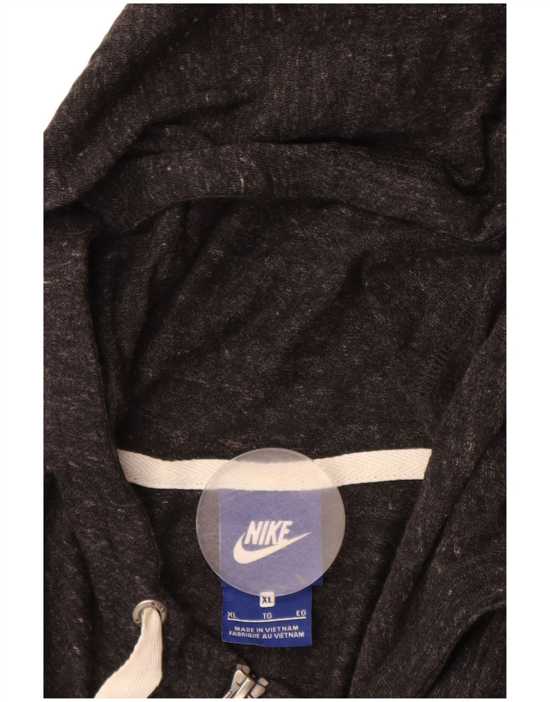 Pulover Nike pentru femei, cu fermoar, cu capota, UK 18 XL, bumbac cu pete gri