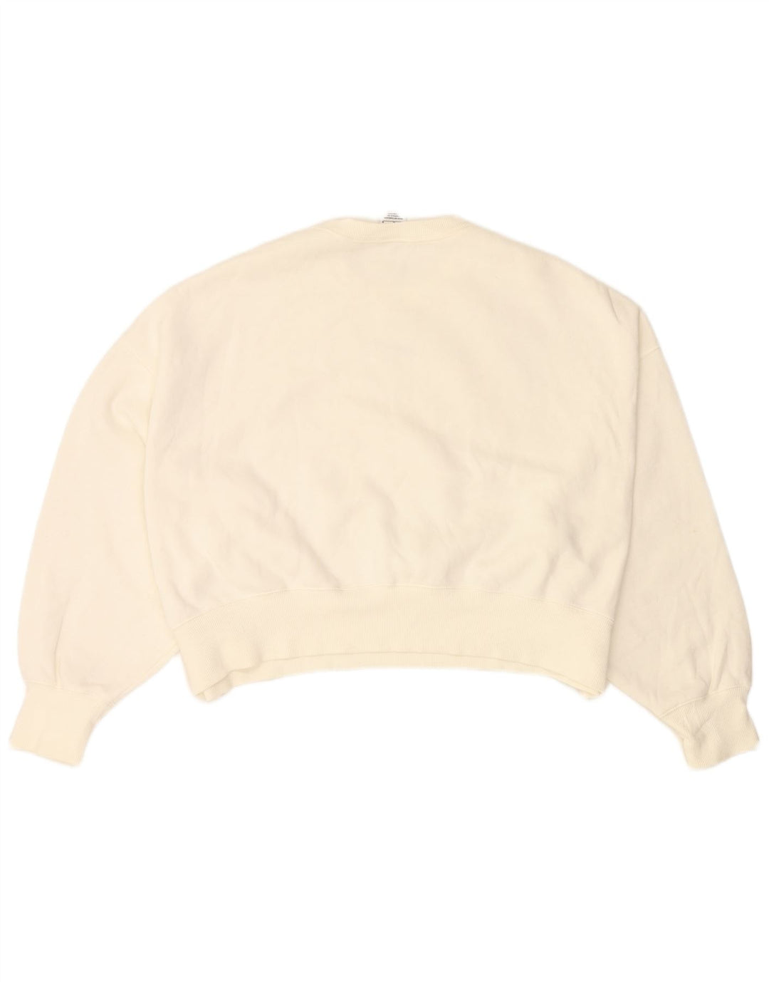 Pulover NIKE Crop Oversized pentru femei UK 14 Bumbac alb mediu