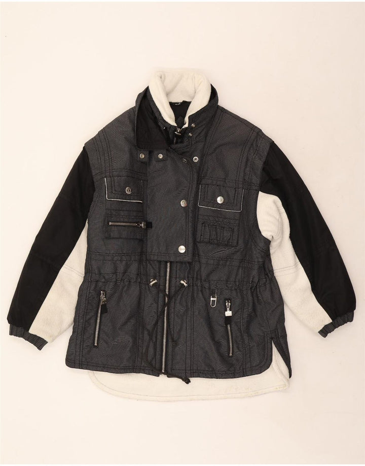 Jachetă de schi C&A Rodeo, cu ajustare lejeră, pentru femei UK 14, gri mediu, nailon color bloc