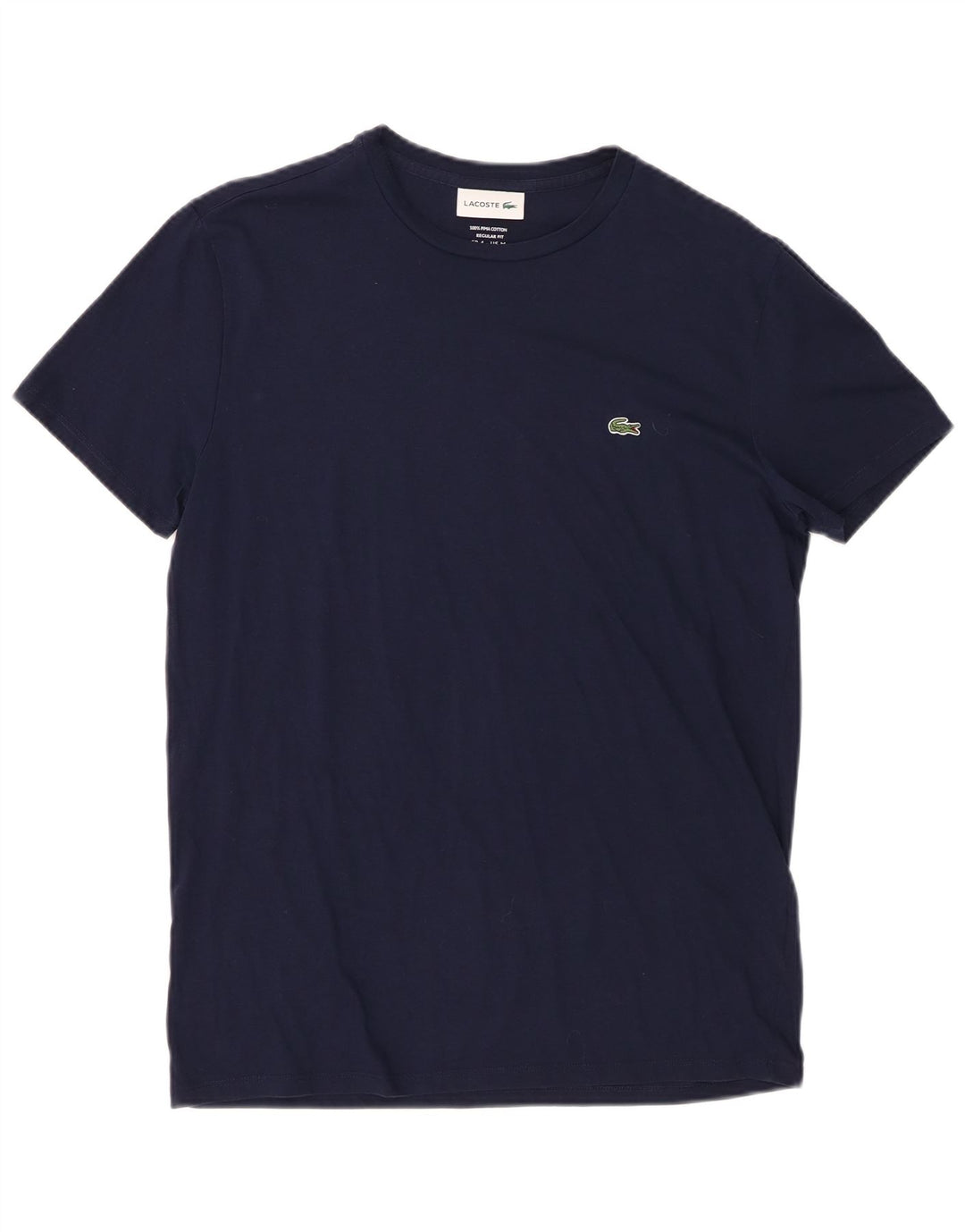 Tricou Lacoste pentru bărbați, cu croiala normală, top mărime 4, bumbac, albastru bleumarin mediu