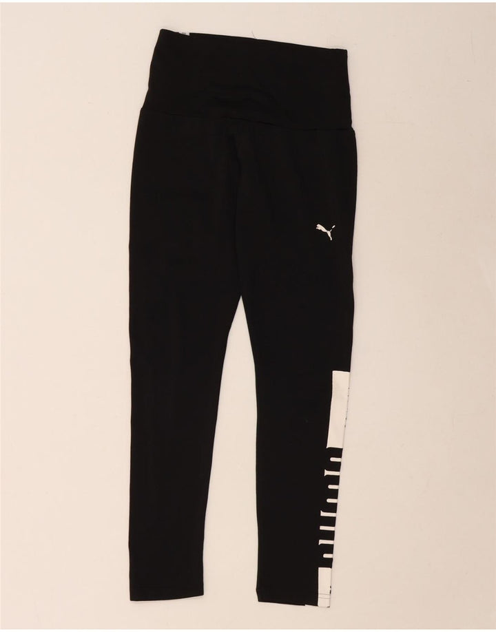 Leggings grafic PUMA pentru femei UK 8 Small Black Colorblock