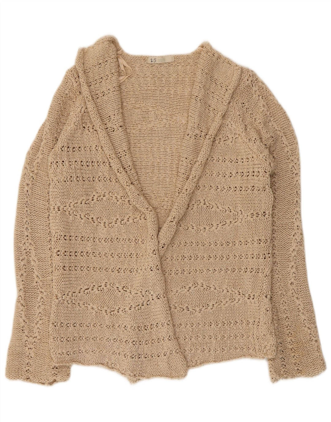 Pulover cardigan deschis pentru femei Marks & Spencer UK 12 Medium Bej Acrilic
