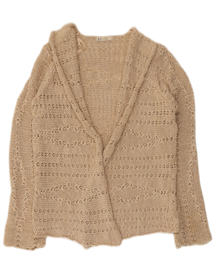 Pulover cardigan deschis pentru femei Marks & Spencer UK 12 Medium Bej Acrilic