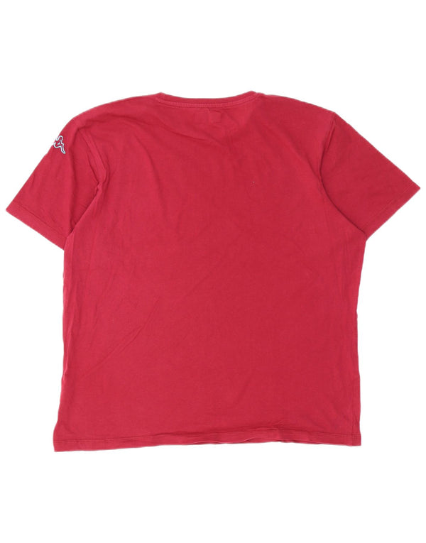 Tricou grafic Kappa pentru femei Top XL Bumbac Burgundy