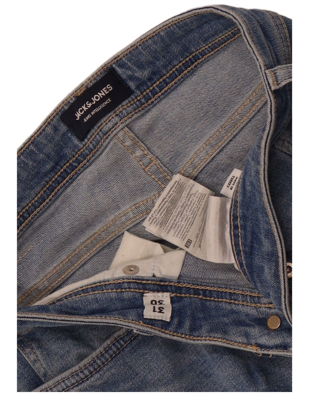 Blugi Jack & Jones GLENN Slim pentru bărbați W31 L30 bumbac albastru