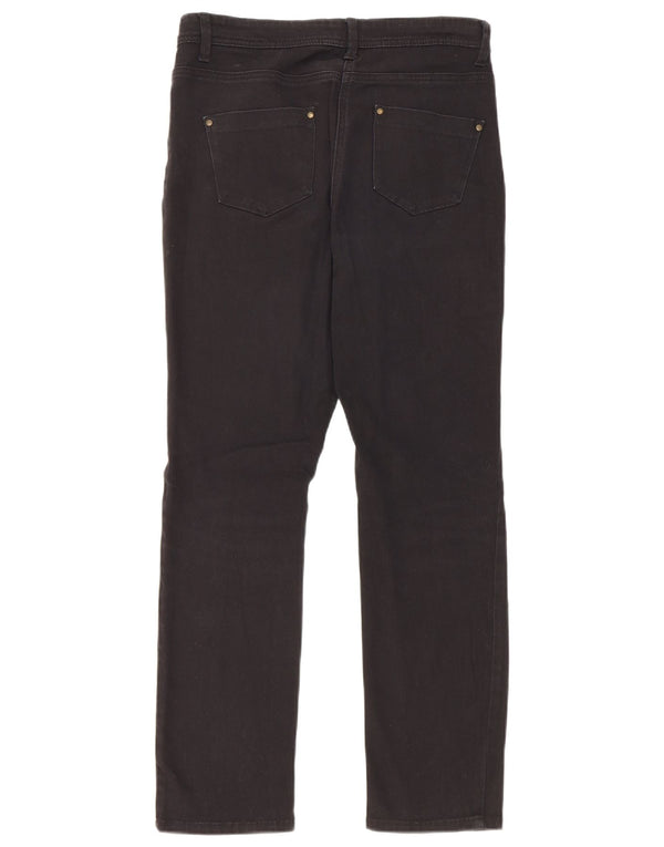 Blugi drepti pentru femei M&Co UK 10 Small W30 L28 Bumbac negru