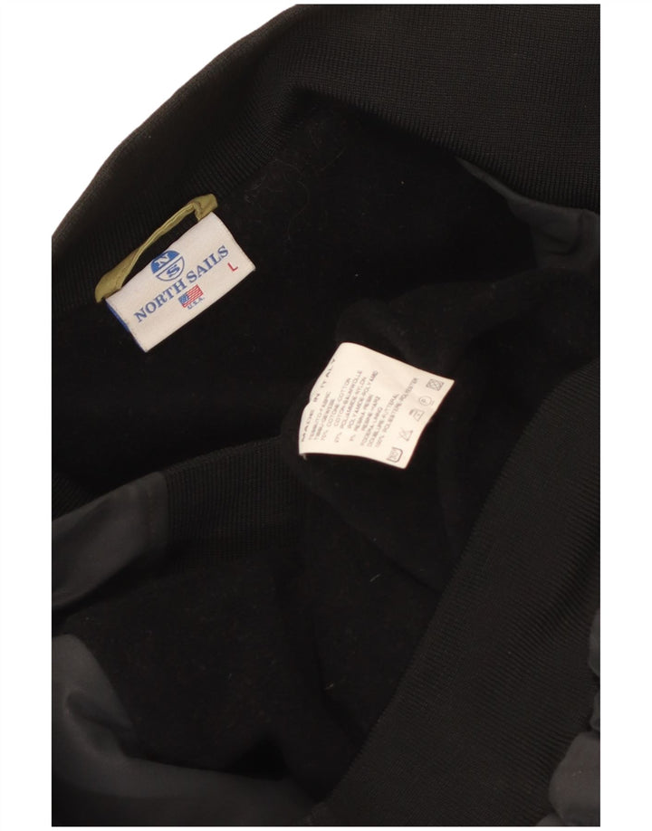 Jachetă Bomber pentru bărbați North Sails UK 40, mare, negru, color block, bumbac