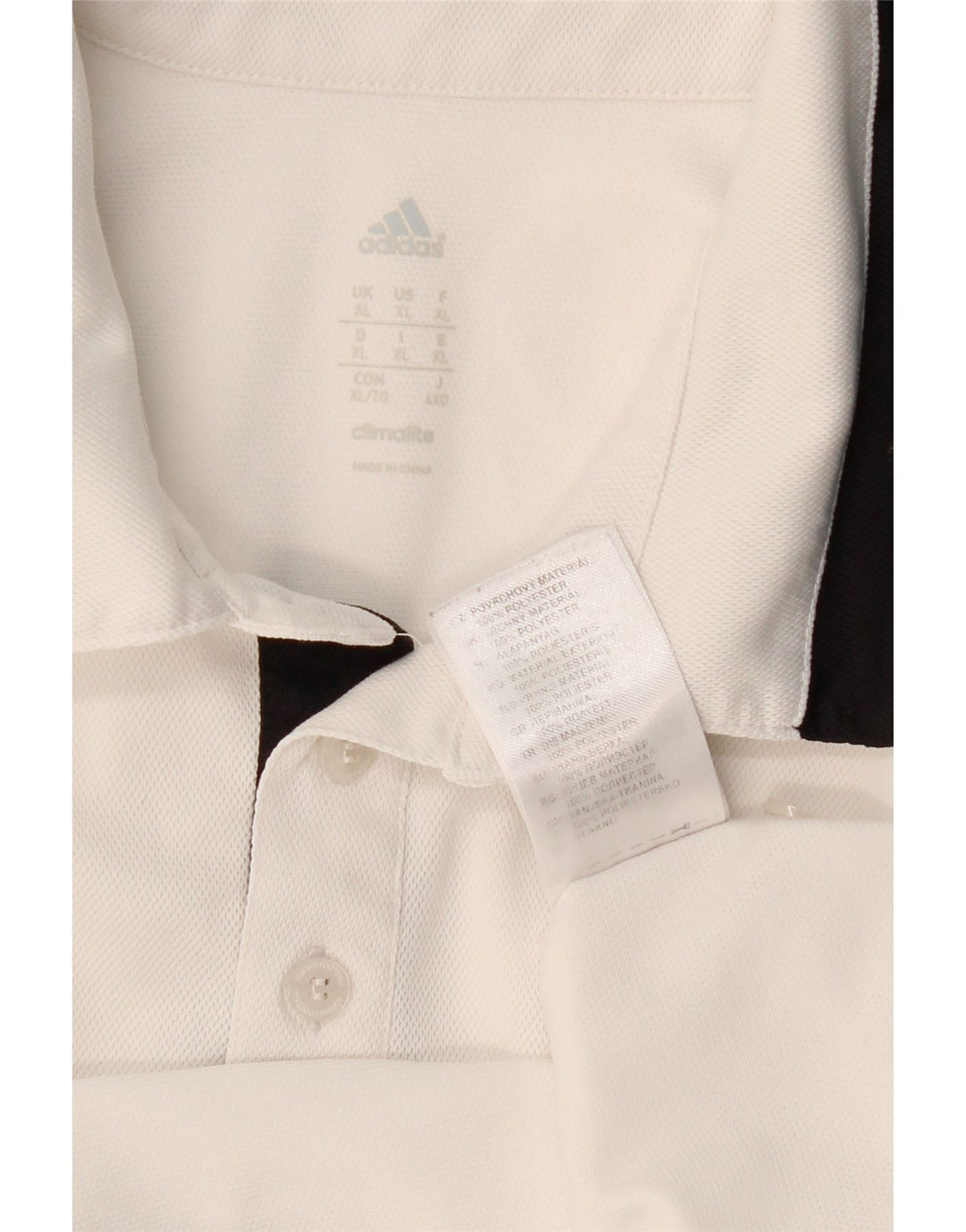 Tricou polo ADIDAS Climalite pentru bărbați XL, alb, poliester color bloc