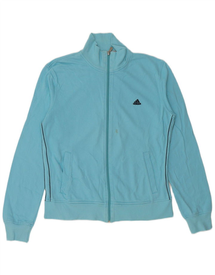 Jachetă de trening pentru femei ADIDAS EU 44/46 Bumbac albastru mare