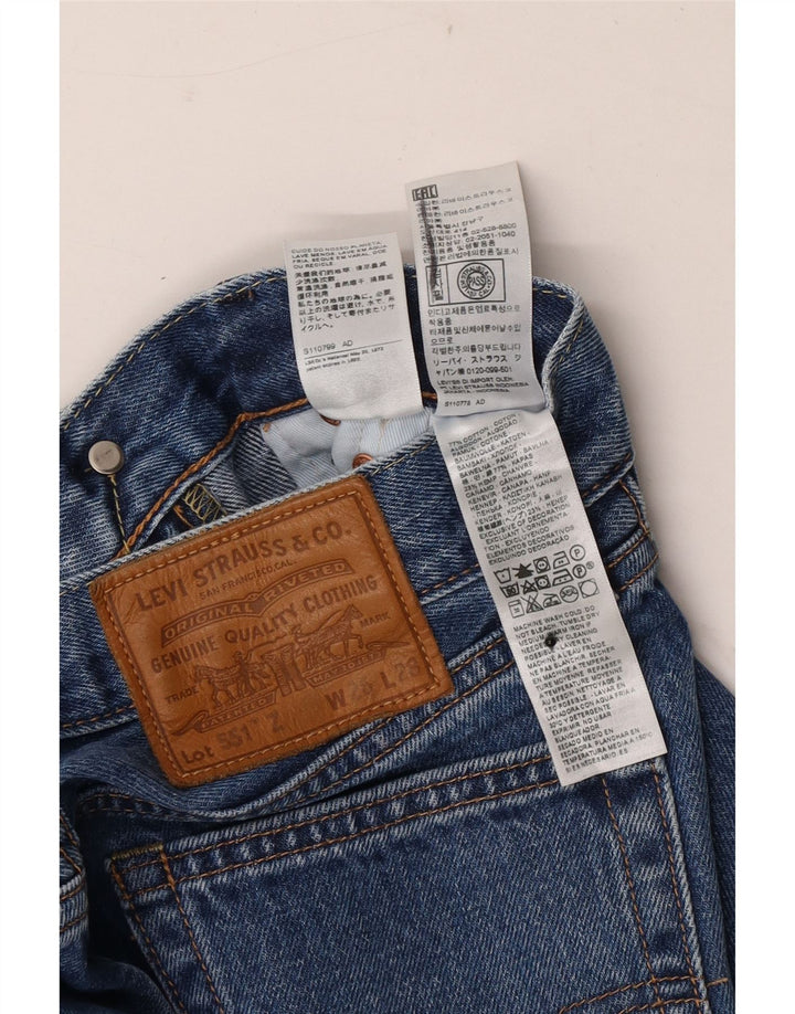 Blugi drepti pentru bărbați Levi's 551 W26 L28 Bumbac albastru