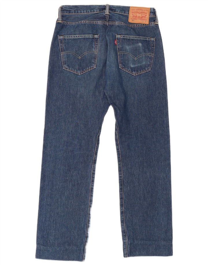 Blugi drepti pentru bărbați Levi's 501 W30 L28 Bumbac bleumarin