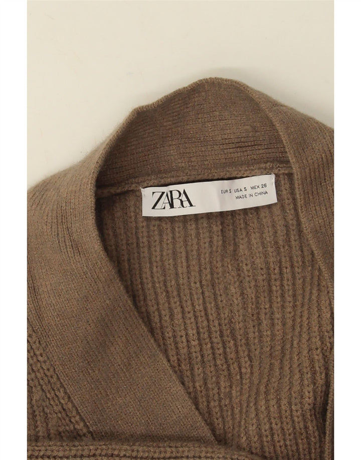 Pulover cardigan deschis supradimensionat pentru femei Zara UK 10 Maro mic