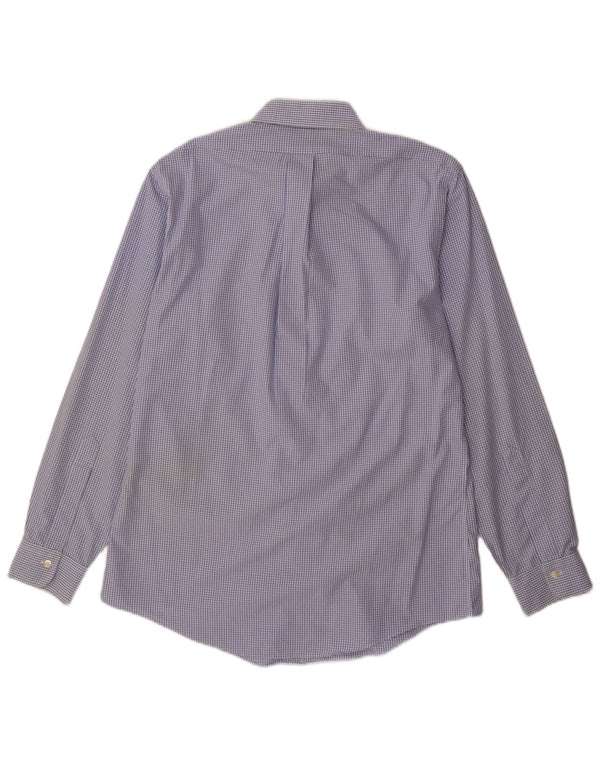 Cămașă Brooks Brothers pentru bărbați, cu potrivire clasică, mărimea 15 1/2 Medium Blue Vichy