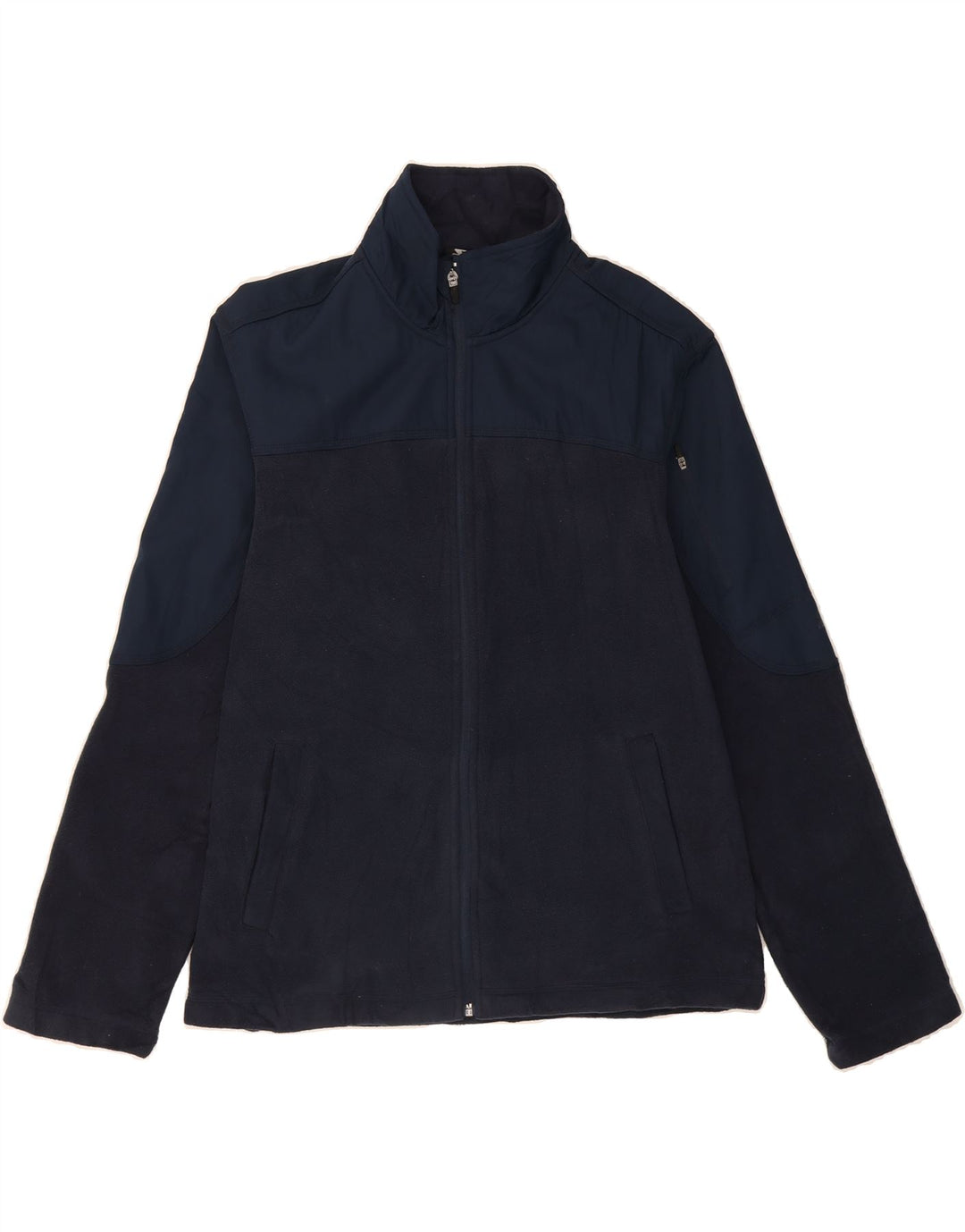 STARTER Mens Fleece Jacket UK 38/40 Medium Navy Blue Polyester Vintage Starter and Second-Hand Starter from Messina Hembry 