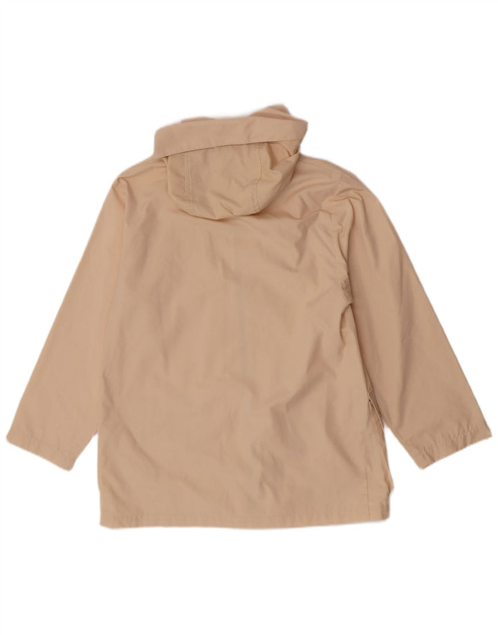 Jachetă cu glugă vintage pentru femei UK 12 Bej mediu