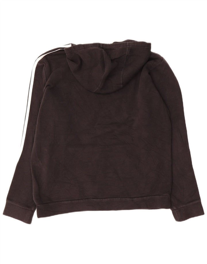 Pulover cu glugă cu grafic pentru bărbați Adidas, bumbac mediu negru