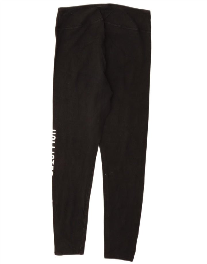 Leggings grafic HOLLISTER pentru femei UK 14, mare, negru, bumbac