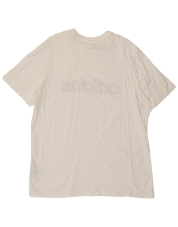 Tricou grafic pentru bărbați Adidas Top XL Bumbac alb