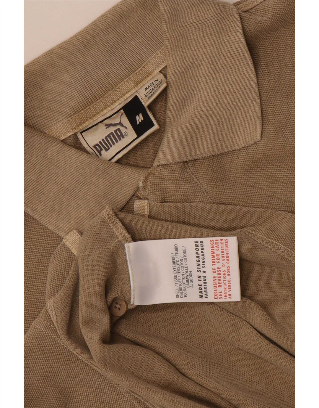 Tricou polo Puma pentru bărbați, bumbac, bej mediu