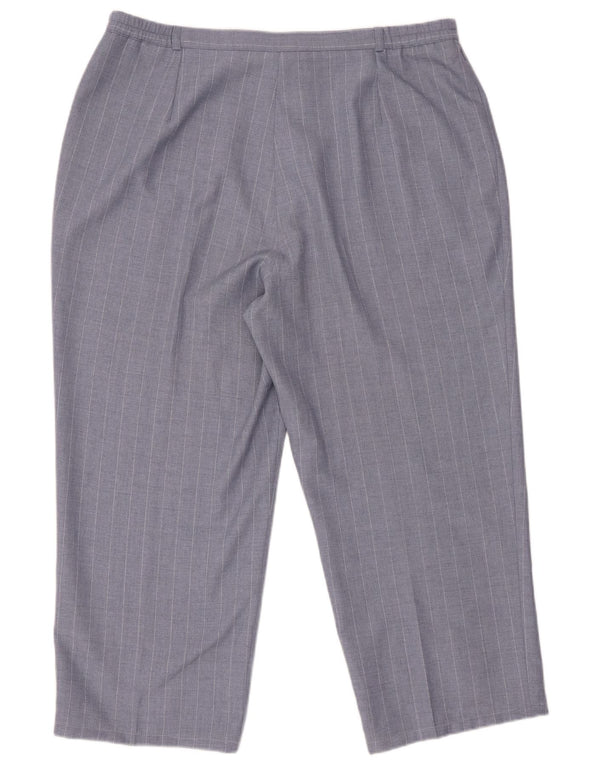 SF. BERNARD Pantaloni tăiați cu talie înaltă pentru femei UK 20 2XL W34 L24 Albastru