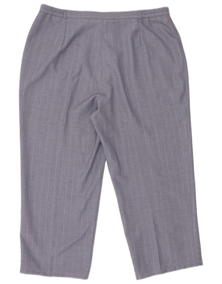 SF. BERNARD Pantaloni tăiați cu talie înaltă pentru femei UK 20 2XL W34 L24 Albastru