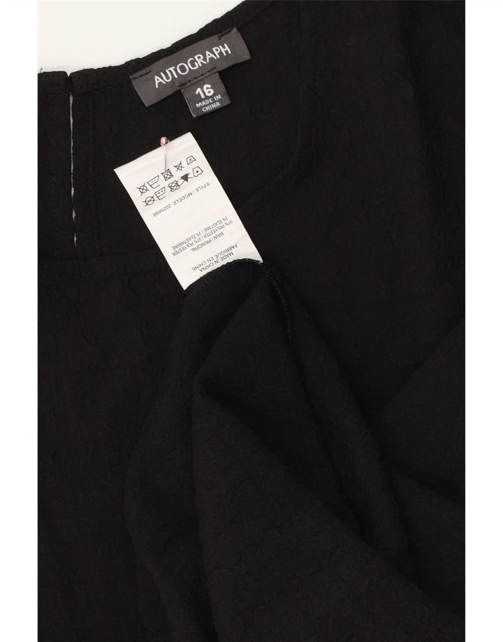 Bluză supradimensionată cu autograf pentru femei Marks & Spencer UK 16 Large Black