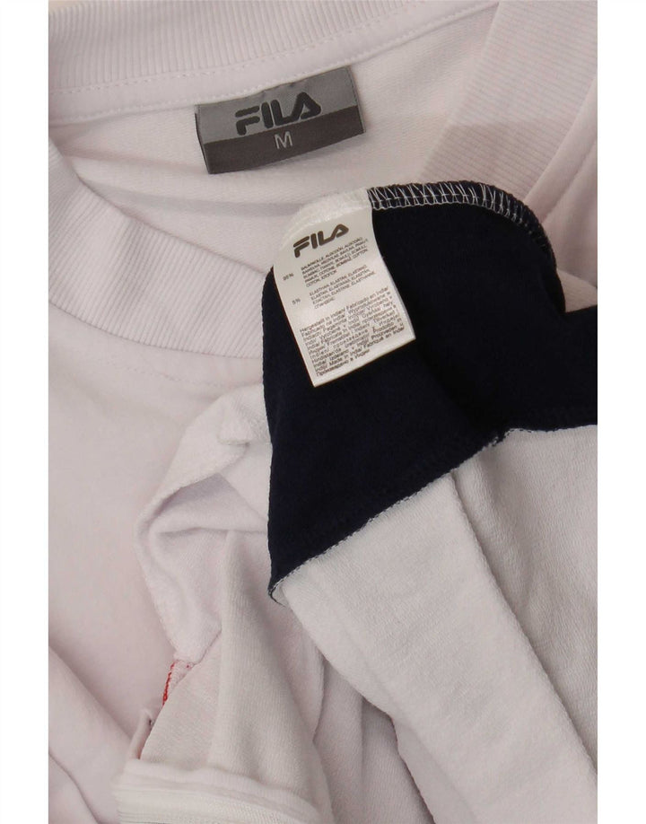 Jachetă de trening Fila pentru femei UK 14 Medium White Colorblock Bumbac