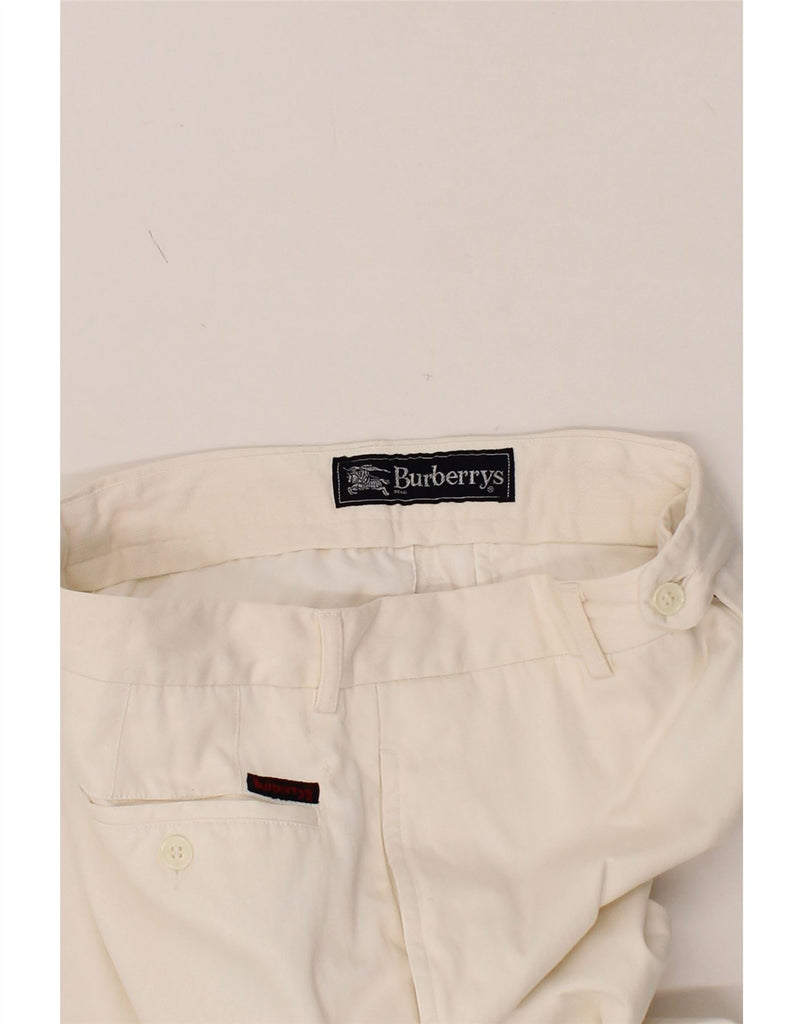 BURBERRYS Womens Straight Chino Trousers IT 46 Small W30 L37 White Cotton Vintage Burberrys and Second-Hand Burberrys from Messina Hembry 