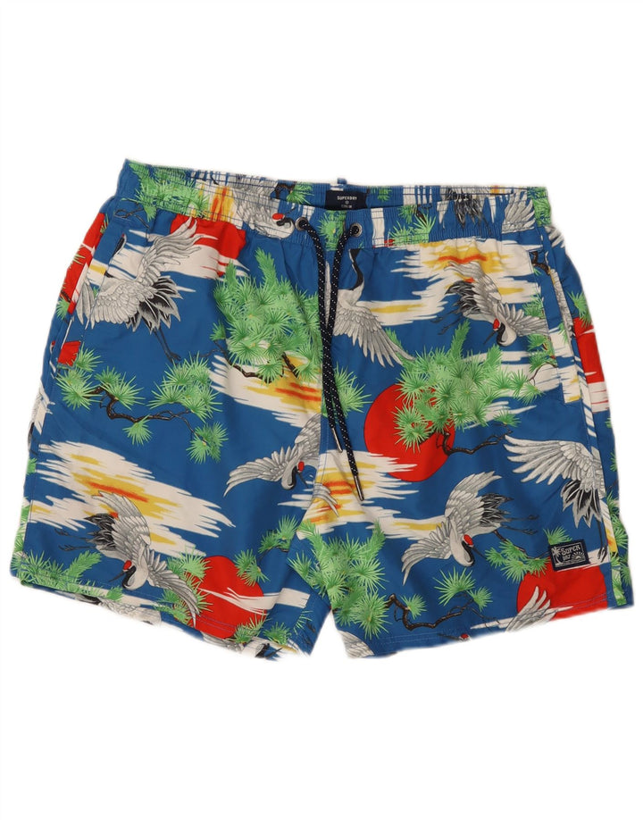 Pantaloni scurți de înot obișnuiți pentru bărbați Superdry, 2XL, poliester albastru hawaian