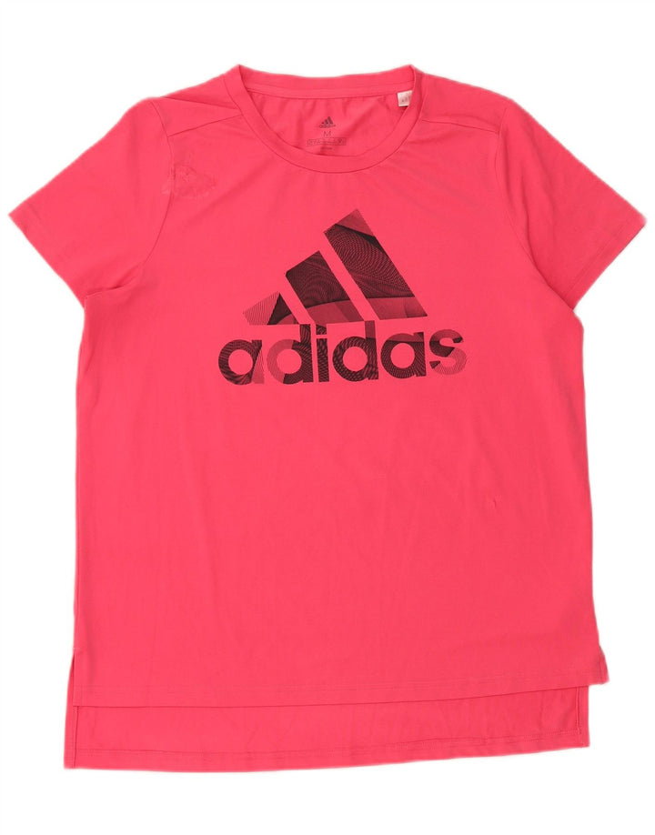 Tricou grafic Adidas pentru femei Top UK 12/14 Medium Pink Poliester