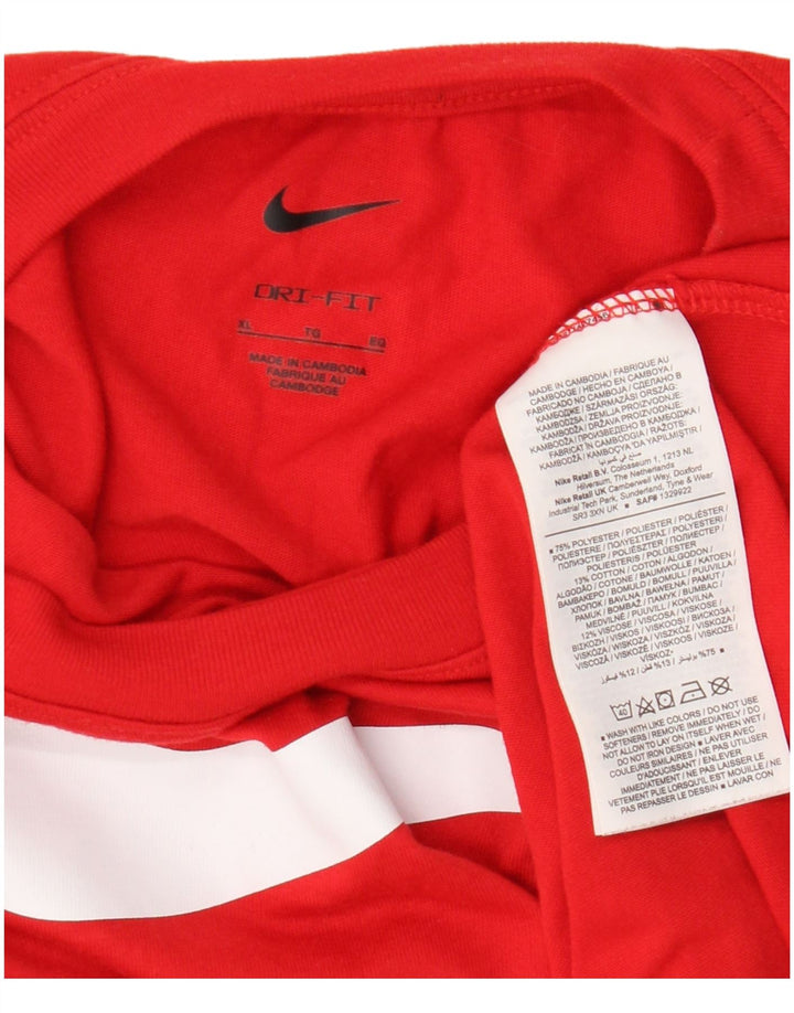 Tricou grafic Nike Dri Fit pentru bărbați Top XL Poliester roșu