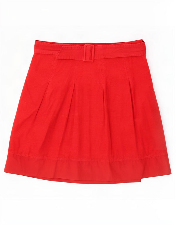 Max & Co. Mini fusta din velur pentru femei UK 12 Medium W30 Bumbac rosu