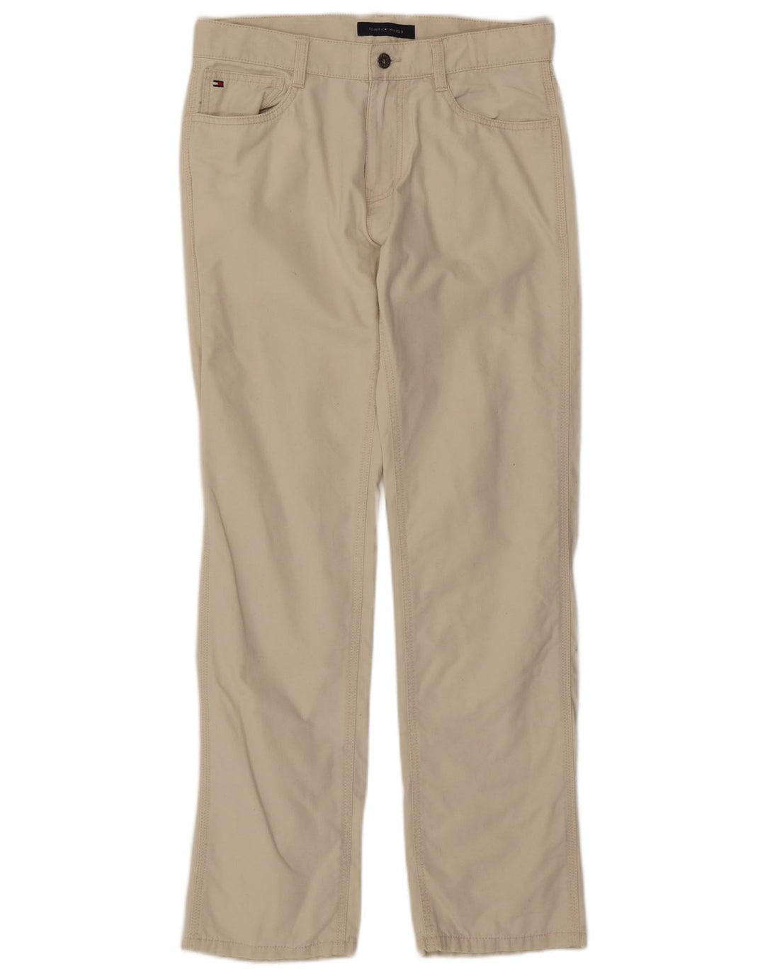 TOMMY HILFIGER Pantaloni casual drepti pentru bărbați L30 L32 Bumbac alb