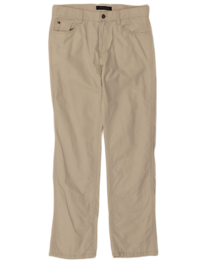 TOMMY HILFIGER Pantaloni casual drepti pentru bărbați L30 L32 Bumbac alb