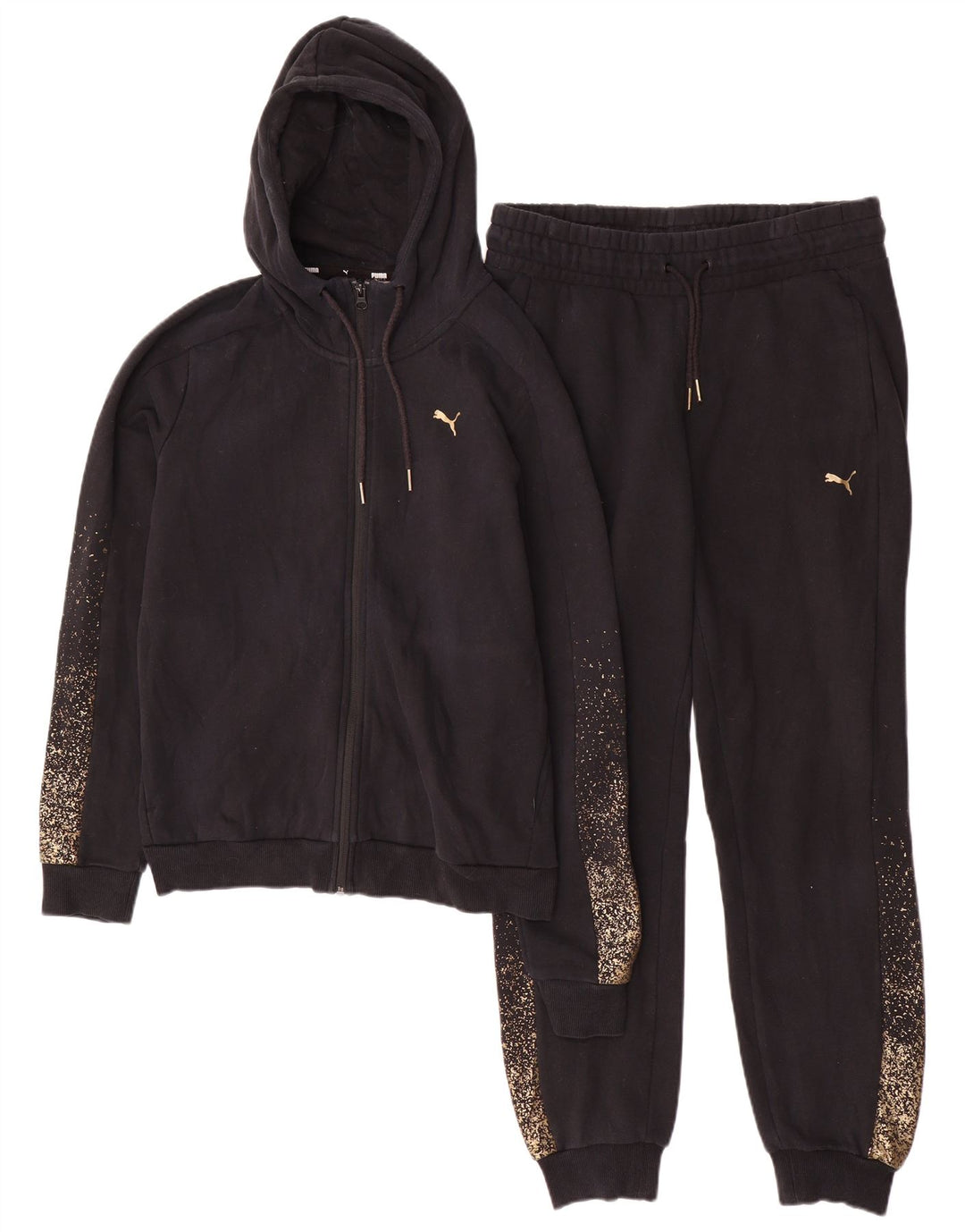 Trening complet cu glugă Puma pentru femei UK 14 Medium Black Spotted