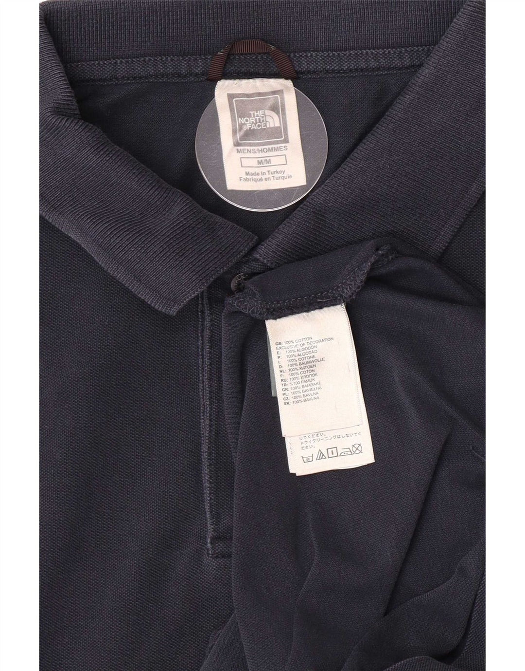 Tricou polo pentru bărbați The North Face, bumbac, albastru bleumarin mediu