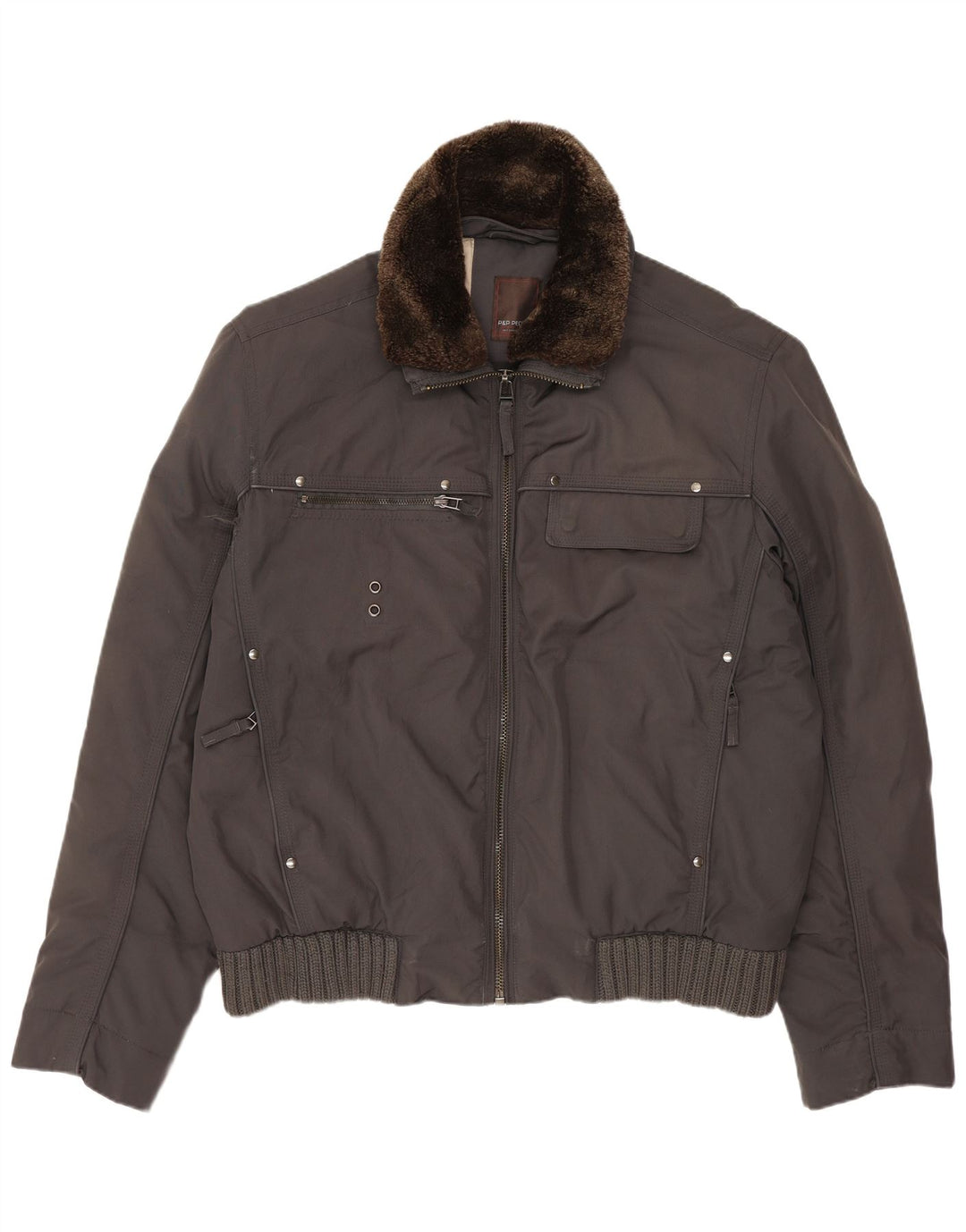 Jachetă bomber pentru bărbați P&P People IT 50, mare, gri, poliester