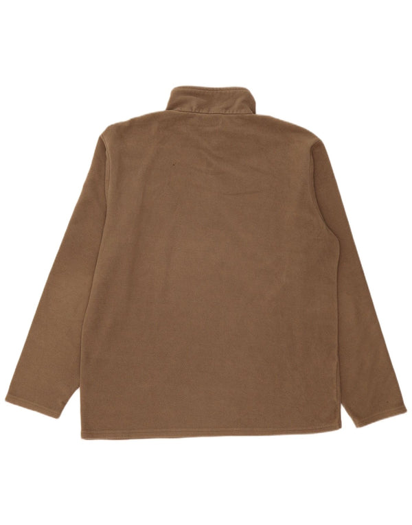 Jumper pentru bărbați Atlas For Men, cu fermoar și gât, din lână, XL, maro