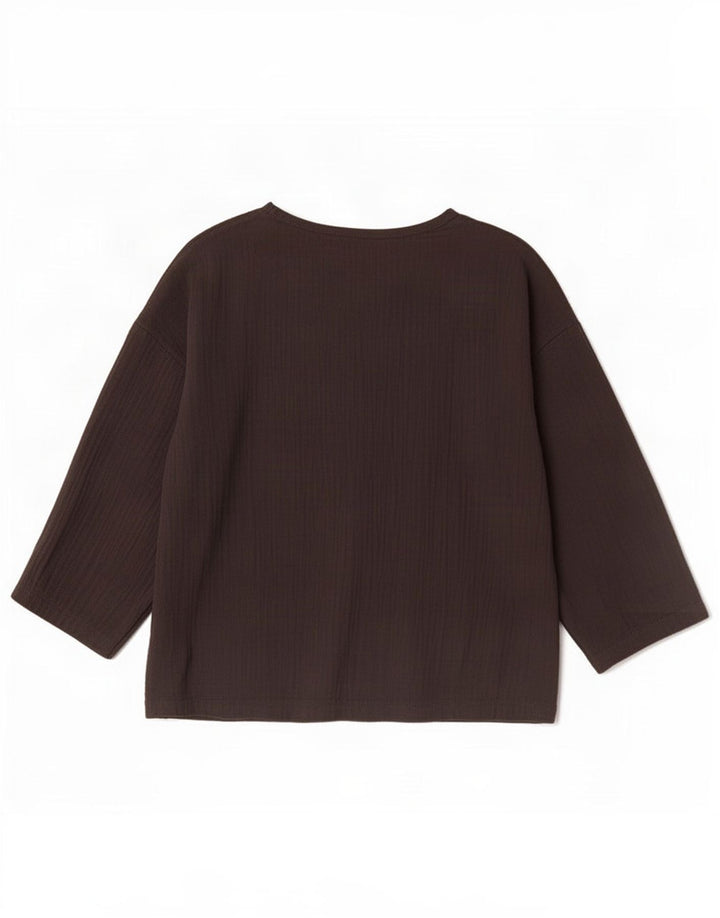 Bluză supradimensionată cu mâneci 3/4 pentru femei Zara UK 12 Medium Negru