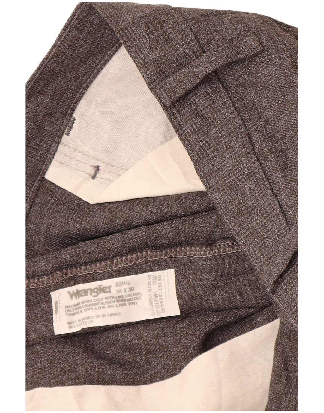 Pantaloni casual drepti pentru bărbați Wrangler W38 L30 poliester gri