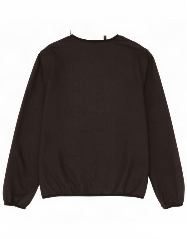 Puma Top pentru femei cu mânecă lungă UK 10 Small Black Animal Print Nylon