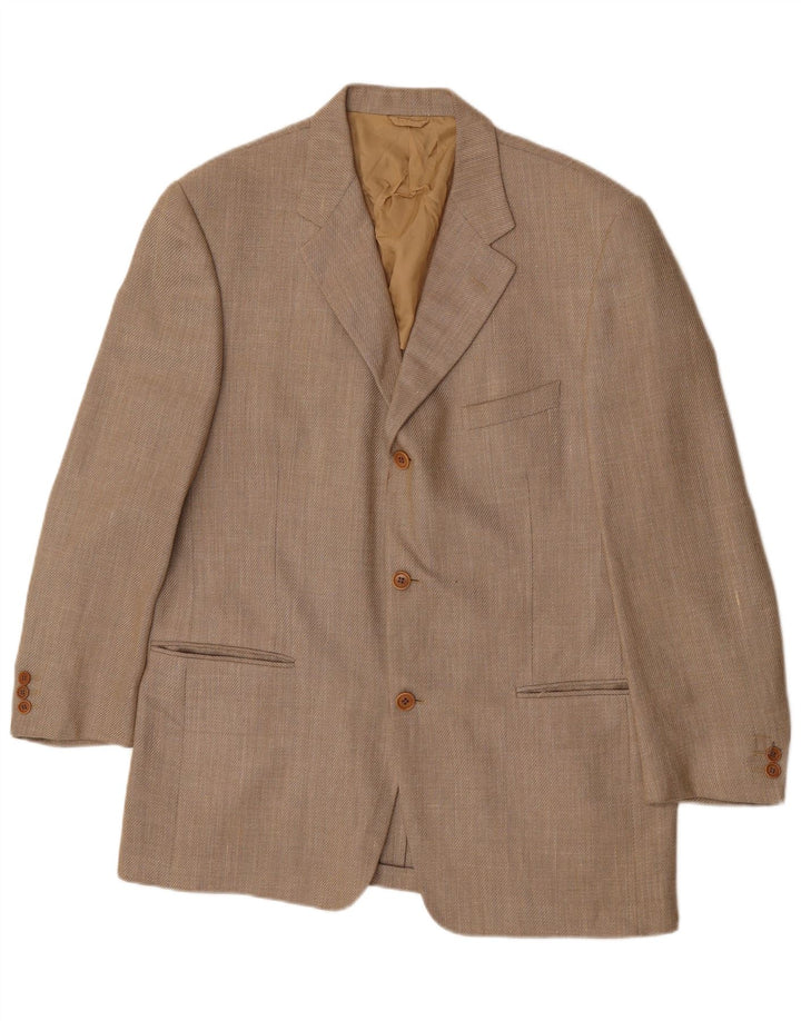 Jachetă pentru bărbați Cerruti 1881 cu 3 nasturi IT 54 2XL Lână bej