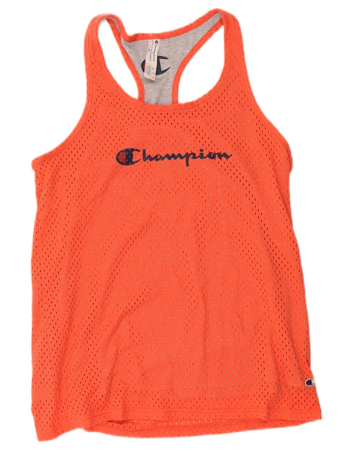 Top cu vestă grafică Champion Womens Athletic Fit UK 14 Poliester portocaliu mediu