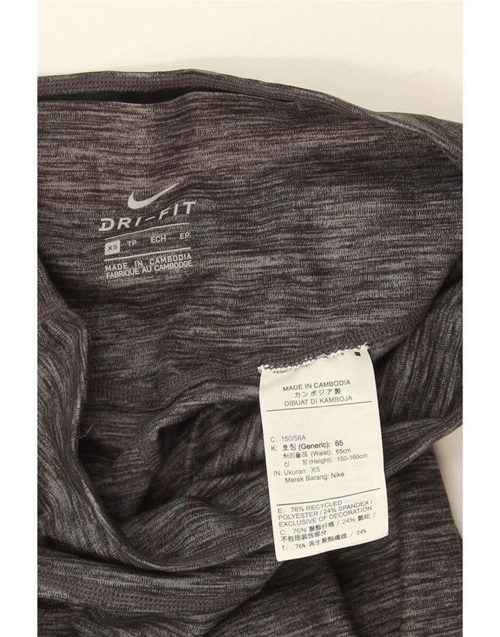 Leggings Nike Dri Fit pentru femei UK 4 XS Gri poliester cu pături