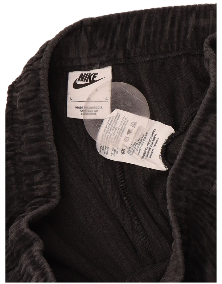 Pantaloni de trening pentru bărbați din velur NIKE, mari, negru, bumbac