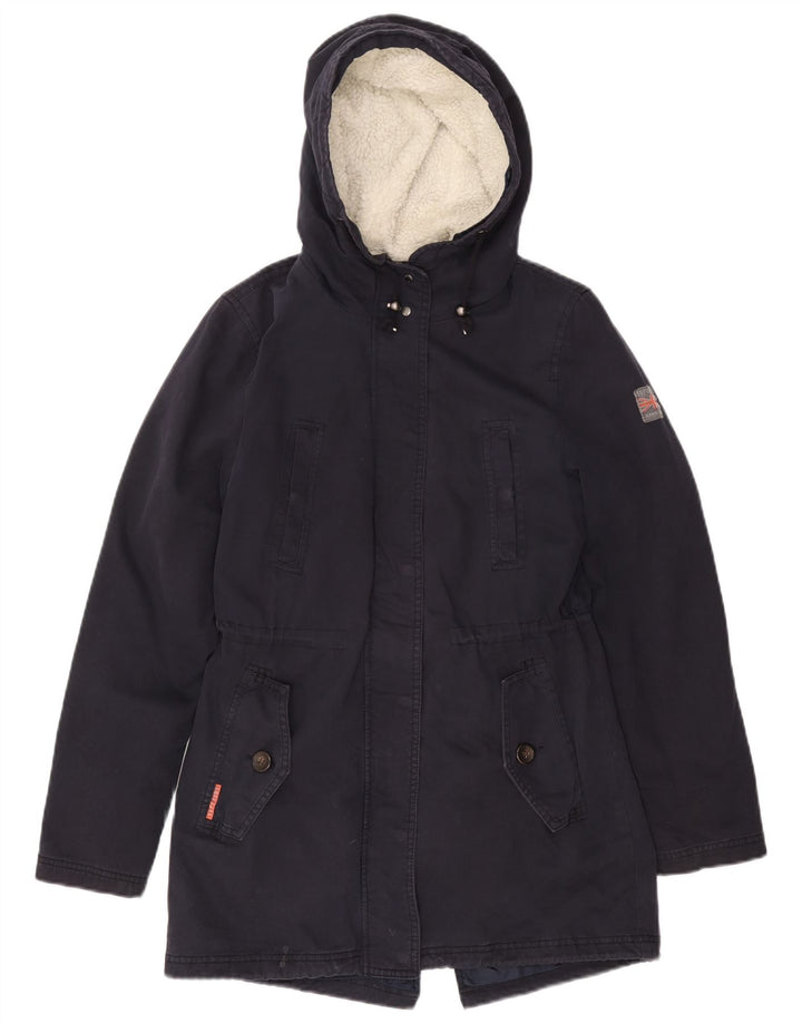 SUPERDRY The Rookie Oversized Parka Jacket pentru femei UK 6 XS Bleumarin