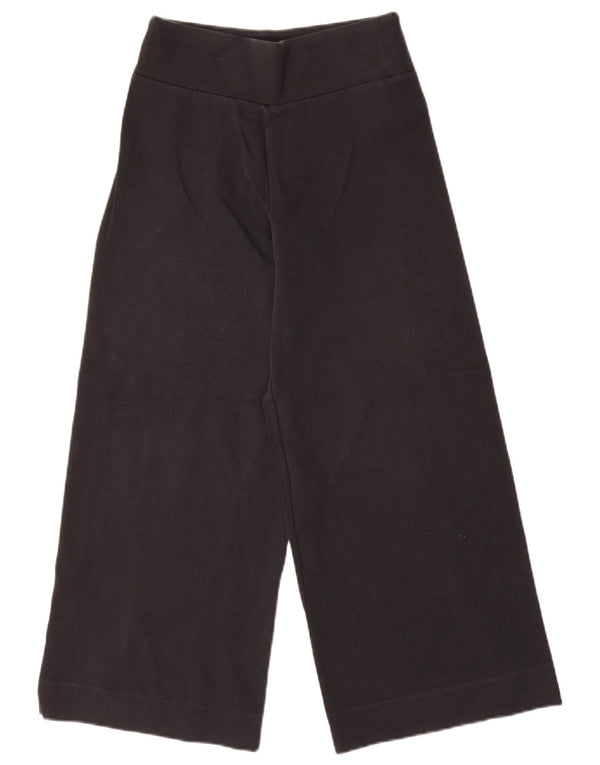 Pantaloni de trening Cos pentru femei cu picioare largi UK 6 XS bumbac negru
