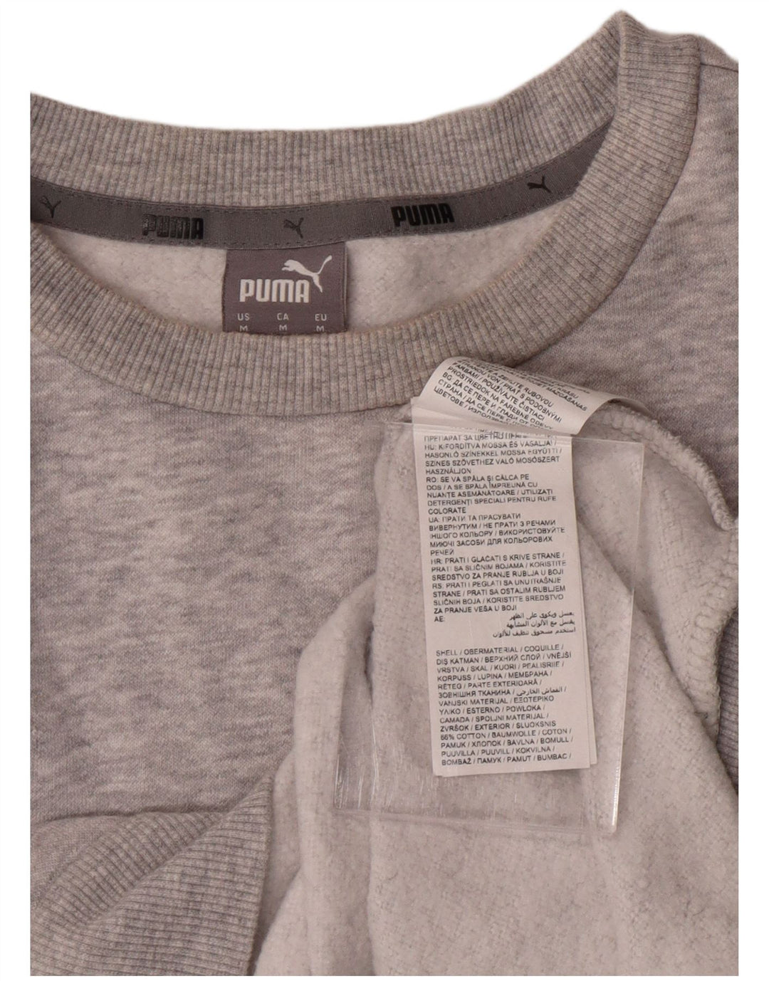 Pulover cu grafic pentru femei PUMA UK 14 bumbac gri mediu