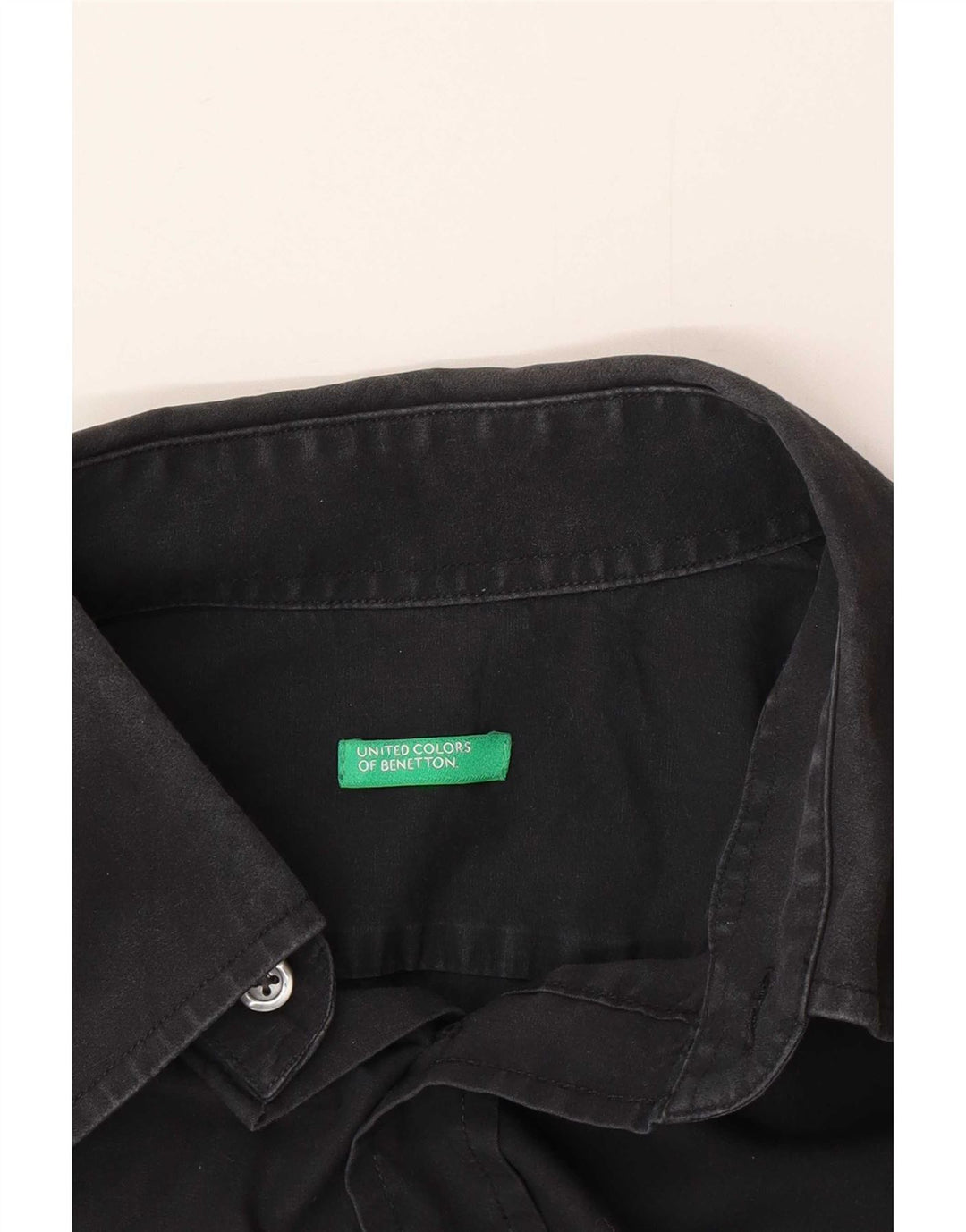 Cămașă Benetton pentru bărbați Medium Black